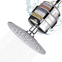 HarJue Duschkopf Mit Filter & Ersatzfilter – Hochdruck-Duschsystem Entfernt Chlor & Schadstoffe, Für Hartes Wasser