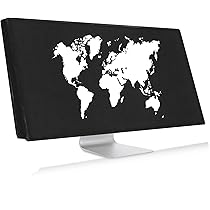 Copri Monitor 24-26 Pollici Kwmobile - Custodia Antipolvere Design Mondo, Ultrasottile - Foto 9