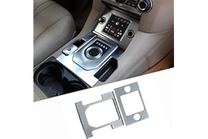DIYUCAR BEINSTOCK for Discovery 4 LR4 2010-2016 ABS Matte Silver Center Console Gear Shift Frame Cover Trim Cover Trim Accessories