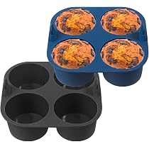 Silikon-Muffinformen Für Luftfritteuse: 3 Stück, 7 Mulden, Antihaftbeschichtet