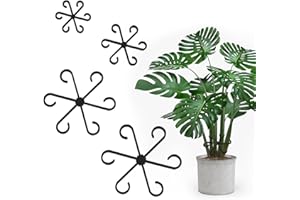 YUNHENTONG Pflanzenstütze Pflanzenhalter 4 Stück Pflanzenstützen Rund Blumenhalter Eisenhaltig Plant Support Blumenstütze Zimmerpflanzen Halter Rankhilfe Pflanzenklammern Tomaten, Hortensien, Rosen