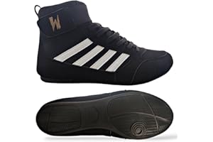 MMASPORT Scarpe da Boxe Fitness Wrestling Lotta Libera MMA Leggere Flessibili in Pelle vegana Boxing Shoes