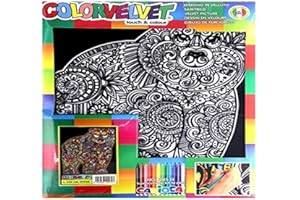 Colorvelvet - Quadro 35 x 47 in velluto da colorare - Orso - L123