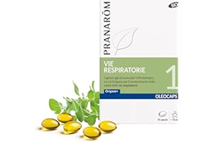 PRANAROM PRANARÔM - Oléocaps 1 -Vie Respiratorie - Con Oli Essenziali Mirati - Origano e Limone - 100% Naturale e Biologico - OECT - 30 Capsule Pre-dosate