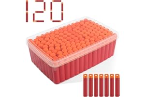 ‎MLIKERO Mega Darts Pfeile für Mega Guns, 120 Mega Dart Munition passen für Nerf Mega Guns, Mega Series Blasters, Mega Darts Bulk, Rote Dart Zubehörpassen für Nerf Mega Blasters (9,5 x 2 cm, Eimer Beilie)