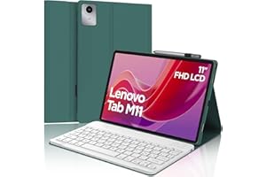 JADEMALL Custodia Tastiera per Lenovo Tab M11 11 Pollici 2024(TB330FU/330XU), Italiana QWERTY-Layout Tastiera Magnetica Wireless Bluetooth per Lenovo Tab M11 11" 2024, Verde scuro