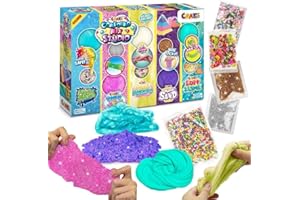 MAGIC DOUGH CRAZE Compound Mix Studio zestaw plasteliny z Magic Slime, Cloud Slime, Fluffy Mellow, Magic Sand & Soft Slime - masa modelarska dla dzieci i dzieci od 3 lat 34248