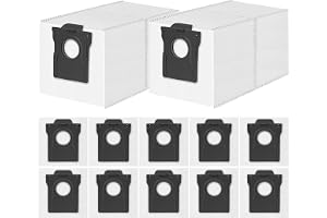 12 Stycken Dammpåsar Kompatibel med Dreame L20/X40/X50 Ultra Complete, L10s/L10/L40s/L10s Pro/L40/L50 Ultra, för Mova E30 Ult