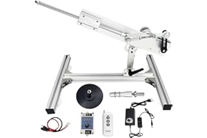 Jvnvlki Linearaktuator Hubkolbenmotor DC 24V Hub 3-15cm 160rpm Maximaler Schub 13kg,mit Steckverbinder mit großem Ende,Saugnapf Adapter,Drehzahlregler, Fernbedienung, Ständer-Kit (24V150mm160rpm)