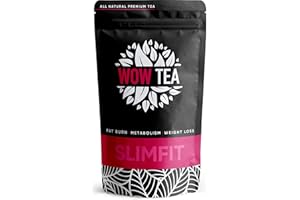WOW TEA SlimFit - Thé Minceur | Herbes de perte de poids à action rapide | Тhé Amincissant Purifiant | Complexe de thé vert | Thé biologique brûlant les graisses | 150g, Made in EU