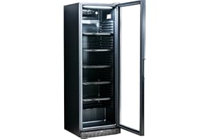 A&S Polarny Getränkekühlschrank 373 L mit Glastür, 5 verstellbare Ablagen | Ideal für den gewerblichen Einsatz in Bars, Restaurants und Handel mit Selbstbedienung | Effiziente Umluftkühlung