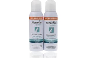 Allpresan Diabetic Intensive + Repair con crema de espuma de urea, para la diabetes mellitus, para pieles muy secas a agrietadas, 2 x 125 ml