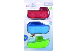 BABY-NOVA® PREMIUM Snackbox - 3 SNACK DOSEN - verschließbarer Deckel - Baby und Kinder Dose für Unterwegs - praktisch to go - Aufbewahrung Lunch Box - BPA frei