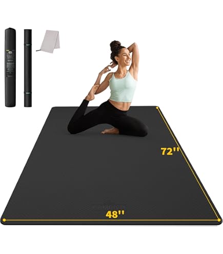 oefenmat, antislip, hoogwaardige yogamat met hoge dichtheid, workout yogamat voor mannen en vrouwen, fitness- en