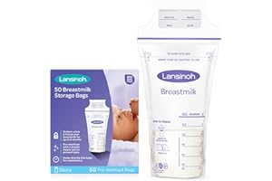 Lansinoh - Sacche per la Conservazione del Latte Materno Pre-Sterilizzate e a Prova di Perdita - 50 pz