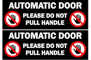 KPCM DISPLAY LTD Lot de 2 autocollants « Automatic door do not pull the handle » - 200 mm x 70 mm