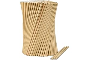 LIVES ON GREEN [1000 pezzi] Cannucce di carta monouso marrone per bere, 19,7 cm x 0,6 cm - 100% biodegradabili e compostabili