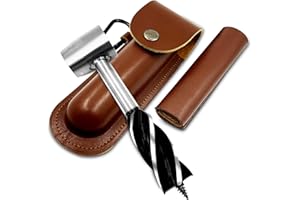 SENEMO Überlebens-Siedler-Tool Bushcraft-Überlebenswerkzeug Schottisches Auge Manueller Hand-Holzbohrer-Bohrer-Lochmacher-Multitool für Camping, Outdoor-Rucksackreisen und Schutzgebäude