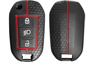 OTMIK Funda de Silicona para Llave de Coche para Citroen C5 C3 C4 C8 Berlingo para Peugeot Partner Rifter 208 308 508 407 2008 3008 Expert Key Shell Accesorios