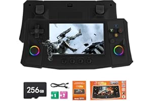 VELPAX Handheld Game Console, 40,000 Games in 1, 4.5-Inch IPS Screen Retro Gaming Console,40000 Classic Games, 4000mAh,20＋Mainstream Emulator,Built-in 256G TF Card（Black）