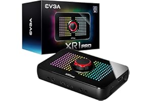 EVGA XR1 Pro Capture Card, 1440p/4K HDR Capture/Pass Through, Certified for OBS, USB 3.1, ARGB, Audio Mixer, PC, PS5, PS4, Xbox Series X and S, Xbox One, Nintendo Switch, 144-U1-CB21-LR