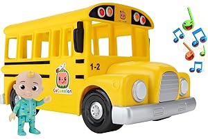 CoComelon CMW0137 Bus de Mitsing avec Musique et JJ, Version Officielle en Langue Allemande, pour Enfants à partir de 2 Ans, Jaune