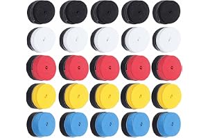 RiToEasysports 25st Tennis Racket Grip Tape Overgrips för Tennis Badminton Squash Rackets med Super Absorbent Sweat Anti-Slip PU Material