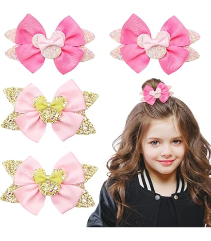 YOCDNOV 6 Pezzi Per Capelli Con Fiocco In Nastro- Fiocco Per Capelli Con Fermaglio A Becco D'Anatra Per Accessori Decorativi Lo Styling Dei Ragazze E - Foto 14