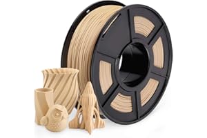 ‎SUNLU SUNLU Wood PLA Filament 1.75mm, Real Holzfaser Neatly Wound Filament, 3D Drucker Holz PLA Filament, Maßgenauigkeit +/- 0.03mm, 1kg (2.2lbs), Sinn für Echtes Holz
