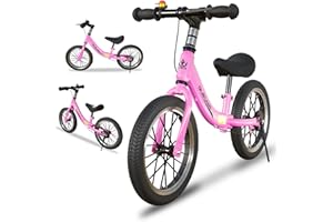 ‎GASLIKE GASLIKE Laufrad Kinder 2 3 4 5 6 Jahre, 14 Zoll Kinderlaufrad mit Bremse, Verstellbarer Sitz, Training Fahrrad Ohne Pedale für Anfänger Jungen und Mädchen, Stabiles & Sicheres