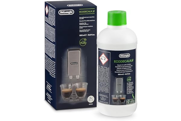 De'Longhi EcoDecalk Descalcificador DLSC500, 5 Dosis De Descalcificación, Accesorio De Mantenimiento Para Máquina De Café, Ingredientes De Origen Vegetal, Botella Con 5 Dosis, 500ml