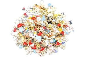 GXGM 50 pièces pendentifs pour bracelets, ensemble de pendentifs à breloques, charmes pour bracelet, bracelet à charm, pendentifs pour boucles d'oreilles, pour bracelets DIY, colliers, artisanat