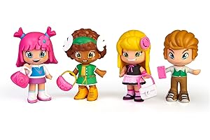 PINYPON PINY INSTITUTE OF NEW YORK - Friends Set, set di 4 personaggi: Michelle, Tasha, Julia e Will, con accessori da scambiare e combinare, per bambine/i dai 4 anni, Famosa, (PNP02000)