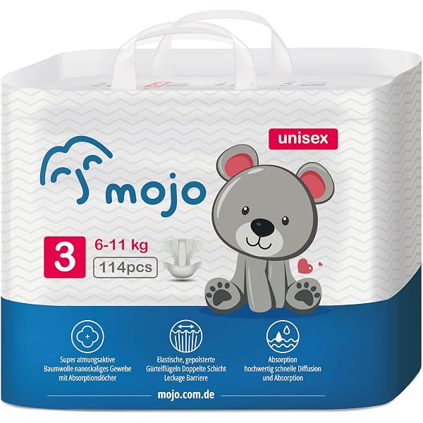 Couches PureBorn Taille 3 (5-8kg) - 112 Units, En Bambou, Hypoallergéniques, Anti-fuites