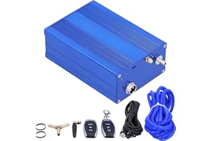 AKOZON Kit Valvola di Scarico per Auto Dispositivo di Controllo del Vuoto con Telecomando Elettrico Componenti per Automobili Blu, Controller Valvola di Scarico, Kit Valvola di Scarico, per Auto