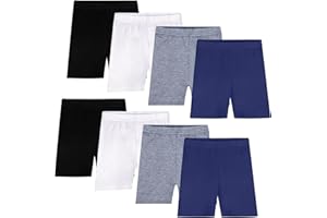 Auranso Lot de 8 Short Cycliste Leggings Filles Enfants Sport Courts pour Filles 2-10 Ans