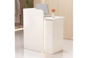 UULBDCD Empfangstheke Holz, Moderne Empfangstresen, Front Theke Bürotheke Rezeption Tisch, Verkaufstheke Mit Schubladen Und Schränken, Rezeptionstheken Für Salon Geschäft Hotel Büro