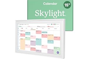 Skylight Calendar: 15-inch Digital Calendar & Chore Chart, Smart Touchscreen Interactive Display for Family Schedules – Wall Mount Included, Great for Organizing Your 2025 Wall Planner
