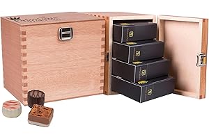 CHOCOLISSIMO Fabulous - 40 exclusivos Surtido De Pralinés Sin alcohol | bombones Praliné | regalo en caja de madera | sabores | Chocolate | Cumpleaños | hombres | Dia de la madre | San valentín | Dulces navideños