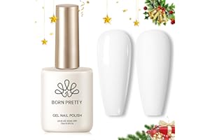 ‎BORN PRETTY Born Pretty UV Nagellack Weiß Schneeflocke für French Nails 15ml - Gel Nagellack UV LED Soak off Manicure Gel Lacquer Varnish