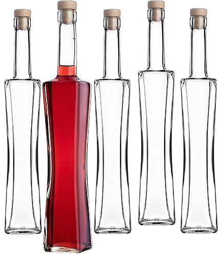Bouteilles En Verre Vides 500 Ml Avec Bouchon Liège - Pour Liqueur, Huile, Vinaigre Maison - Cadeau & Rangement - 7