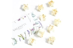 Valentte Soy Wax Melts Strong Scented, Aromatherapy Essential Oils, Natural Ingredients, Long Lasting Fragrance, Gift Set, Made in the UK (Lemongrass and Rosemary Wax Melt Set)