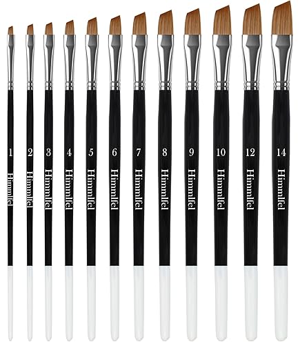 Pinceles para Pintar con Acuarelas, Óleos y Acrílicos, Punta Lengua de