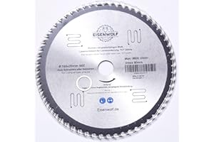 EISENWOLF 180 x 20 mm, 60 dientes, hoja de sierra circular para madera