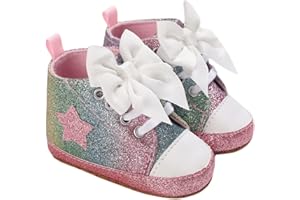 Carolilly Scarpe Primi Passi Infantile Sneaker Bambino Stampa Leopardato Scarpine Neonato AntiScivolo con Pailettes