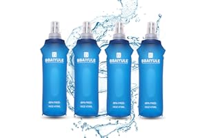BBAIYULE® TPU hydration pack 470ml,Foldable Soft Flask,Foldable Water Drink Bottles,Hydration Bladder water pack Backpack for Trail Running Hydration Pack Hiking Cycling Climbing
