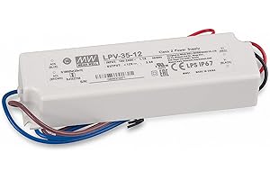 MEANWELL Mean Well LPV-35-12 35 W Unité d’alimentation, blanc (35 W, 100 – 264, 5%, 47 – 63, 85%)