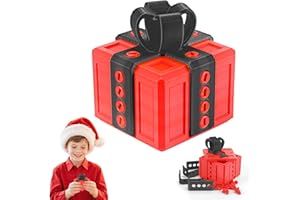 TOGETDREAM Nervige Geschenkbox, 8CM 3D-Druck Geschenkbox mit Twist Speicher Streichbox Rätsel Für Kreative Geschenke Speicher Streichbox für Valentinstag Kleiner Schmuck Valentinstag Geburtstagsgeschenk (Rot)