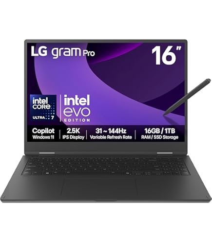 LG gram Pro 16-inch 2in1 Thin and Lightweight Laptop, Intel Evo