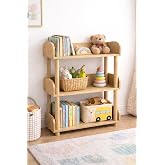 Pureza Ahşap &Ccedil;ocuk Kitaplık & Oyuncak Rafı &ndash; 3 Katlı &Ccedil;ok Ama&ccedil;lı D&uuml;zenleyici (60X80 Cm)